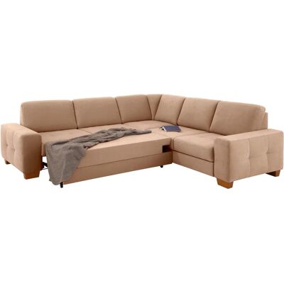Home affaire Puccini L-Form Sofa - Microfaser, Braun, 276cm Home affaire Puccini L-Form Sofa - Microfaser, Braun, 276cm
