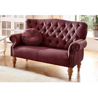 Home affaire Lord Chesterfield Sofa - Rot, 138cm, Microfaser Lederoptik Home affaire Lord Chesterfield Sofa - Rot, 138cm, Microfaser Lederoptik