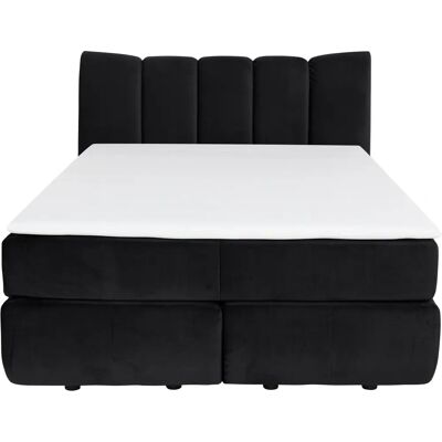 LEONIQUE Océane Schwarzes Boxspringbett - Bett LEONIQUE Océane Schwarzes Boxspringbett - Bett