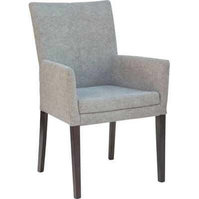 HOME AFFAIRE Aspen Armlehnstuhl - Wenge, Hellgrau, Poliert - Armchair HOME AFFAIRE Aspen Armlehnstuhl - Wenge, Hellgrau, Poliert - Armchair