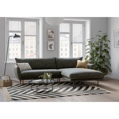 Andas L-Form Sofa - Nordic Interior - Dunkelgrün Andas L-Form Sofa - Nordic Interior - Dunkelgrün