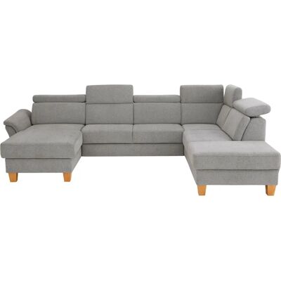 Home affaire Conville U-Form grau Sofa - U-förmiges Sofa mit verstellbaren Kopfstützen Home affaire Conville U-Form grau Sofa - U-förmiges Sofa mit verstellbaren Kopfstützen
