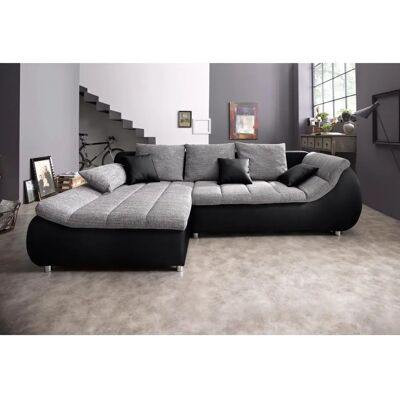 INOSIGN Imola L-Form Sofa - Microfaser, Recamiere links, Schwarz INOSIGN Imola L-Form Sofa - Microfaser, Recamiere links, Schwarz