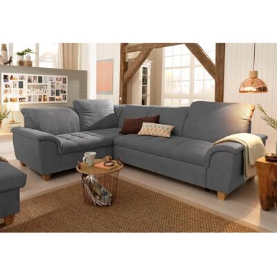 Home Affaire Lyla L-Form Sofa - Microfaser - Grau Home Affaire Lyla L-Form Sofa - Microfaser - Grau