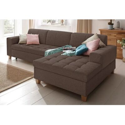 Home Affaire Corby L-Form Sofa - Braun - 266x80x162cm Home Affaire Corby L-Form Sofa - Braun - 266x80x162cm
