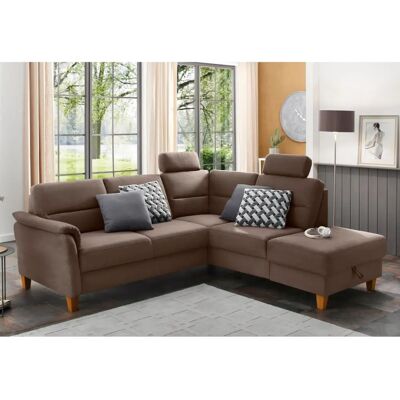HOME AFFAIRE Palmera L-Form Sofa - Mikrofaser, Braun, 236x89x212 cm HOME AFFAIRE Palmera L-Form Sofa - Mikrofaser, Braun, 236x89x212 cm