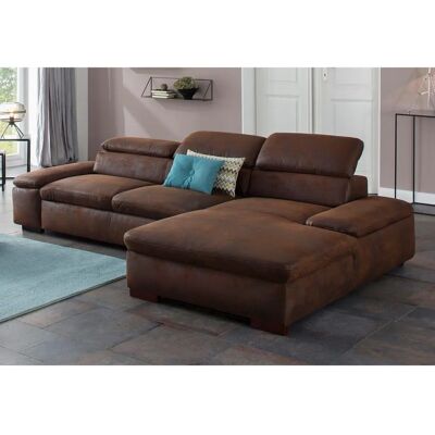 Home affaire Alberto L-Form Sofa - Dunkelbraun - Mikrofaser Home affaire Alberto L-Form Sofa - Dunkelbraun - Mikrofaser