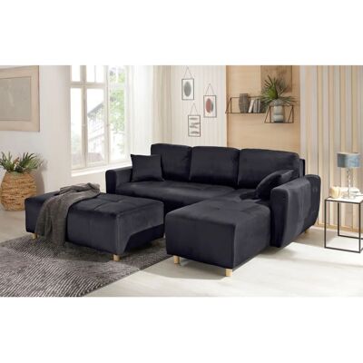 Home Affaire Scania L-Form Sofa - Grau - Ecksofa mit Recamiere rechts - 4,5 Sitze Home Affaire Scania L-Form Sofa - Grau - Ecksofa mit Recamiere rechts - 4,5 Sitze