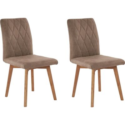 HOME AFFAIRE Brest Esstischstuhl - Microfaser, Massivholz, grau HOME AFFAIRE Brest Esstischstuhl - Microfaser, Massivholz, grau