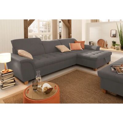 Home Affaire Lyla L-Form Sofa – Grau, mit Recamiere, ohne Funktion Home Affaire Lyla L-Form Sofa – Grau, mit Recamiere, ohne Funktion