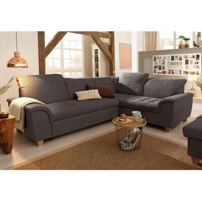 Home Affaire Lyla L-Form Sofa - Modern, Microfaser, Braun Home Affaire Lyla L-Form Sofa - Modern, Microfaser, Braun