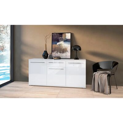 PLACES OF STYLE Piano Weiß Hochglanz Sideboard - Sideboard PLACES OF STYLE Piano Weiß Hochglanz Sideboard - Sideboard