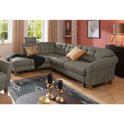 HOME AFFAIRE Trondheim L-Form Sofa - Mikrofaser, Linke Ottomane, Bettfunktion HOME AFFAIRE Trondheim L-Form Sofa - Mikrofaser, Linke Ottomane, Bettfunktion