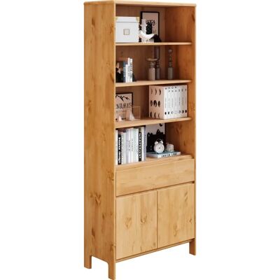 HOME AFFAIRE Luven Bücherregal - 6 Fächer - Massivholz HOME AFFAIRE Luven Bücherregal - 6 Fächer - Massivholz
