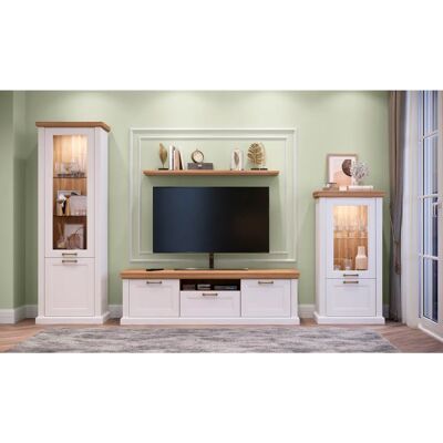 HOME AFFAIRE Tara Vitrine - Weiß & Walnuss - 66cm HOME AFFAIRE Tara Vitrine - Weiß & Walnuss - 66cm