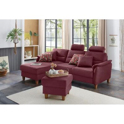 HOME AFFAIRE Palmera L-Form Sofa - Microfaser, Bordeaux, Stauraum HOME AFFAIRE Palmera L-Form Sofa - Microfaser, Bordeaux, Stauraum