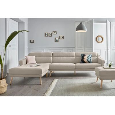 Andas Bille L-Form Sofa - Skandinavisches Design, Beige, 5 Sitze Andas Bille L-Form Sofa - Skandinavisches Design, Beige, 5 Sitze