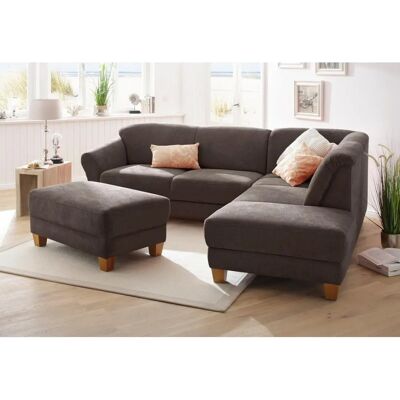 HOME AFFAIRE Gotland L-Form Sofa - Braun, Microfaser HOME AFFAIRE Gotland L-Form Sofa - Braun, Microfaser