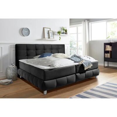 Andas Salo Grau Boxspringbett - 2 Matratzen, H3, 160x200cm Andas Salo Grau Boxspringbett - 2 Matratzen, H3, 160x200cm