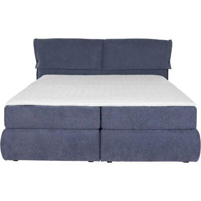 Andas Jenson Boxspringbett - Blau, 180x200cm, Weiche Struktur Andas Jenson Boxspringbett - Blau, 180x200cm, Weiche Struktur