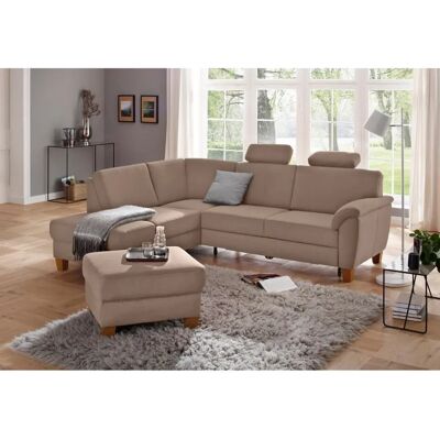 Home Affaire Alta L-Form Sofa - Beige, Ottomane, Stauraum, Bettfunktion Home Affaire Alta L-Form Sofa - Beige, Ottomane, Stauraum, Bettfunktion