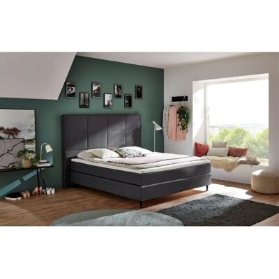 Andasu202fLinja Boxspringbett - 7-Zonen-Matratze, dunkelgrau Andasu202fLinja Boxspringbett - 7-Zonen-Matratze, dunkelgrau