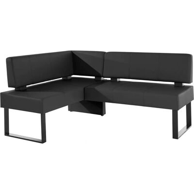HOME AFFAIRE Oliver - Schwarze Eckbank mit Metallgestell - Couch & Lounge HOME AFFAIRE Oliver - Schwarze Eckbank mit Metallgestell - Couch & Lounge