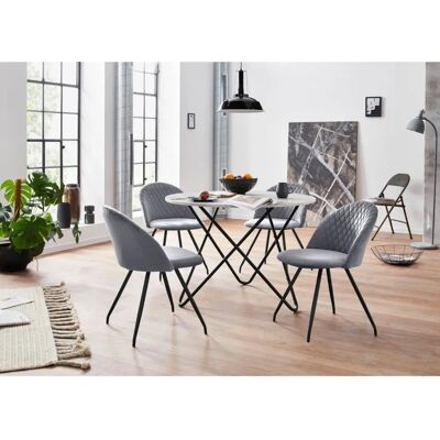 INOSIGN Emmajonas Runder Essgruppe - Samt, Marmoroptik INOSIGN Emmajonas Runder Essgruppe - Samt, Marmoroptik