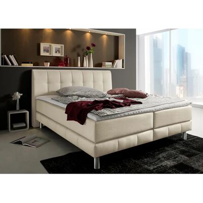 PLACES OF STYLE Cafone Beiges Boxspringbett - H2, 140x200cm PLACES OF STYLE Cafone Beiges Boxspringbett - H2, 140x200cm