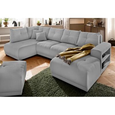 Home affaire Viborg U-Form Sofa - U-förmiger Sitzmöbel mit Stauraum, grau Home affaire Viborg U-Form Sofa - U-förmiger Sitzmöbel mit Stauraum, grau