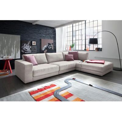 CANDY Enisa II L-Form Silber Velvet Sofa - Sofa CANDY Enisa II L-Form Silber Velvet Sofa - Sofa