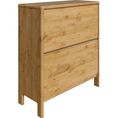 Home Affaire Luven Beiger Schuhschrank aus Massivholz - Schuhschrank Home Affaire Luven Beiger Schuhschrank aus Massivholz - Schuhschrank