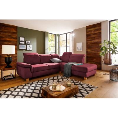HOME AFFAIRE Dalia L-Form Sofa - Mikrofaser, Rechte Ottomane - 256x83x221cm HOME AFFAIRE Dalia L-Form Sofa - Mikrofaser, Rechte Ottomane - 256x83x221cm