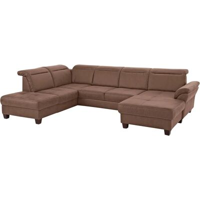 HOME AFFAIRE Solvei U-Form U-förmiger Mikrofaser-Ledersofa - Wohnzimmermöbel HOME AFFAIRE Solvei U-Form U-förmiger Mikrofaser-Ledersofa - Wohnzimmermöbel