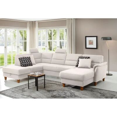 Home affaire Palmera U-Form Beige Microfaser-Sofa - Wohnzimmermöbel Home affaire Palmera U-Form Beige Microfaser-Sofa - Wohnzimmermöbel