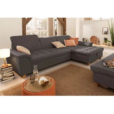 Home Affaire Lyla L-Form Sofa - Mikrofaser, Recamiere, mit Rücken- & Bettfunktion Home Affaire Lyla L-Form Sofa - Mikrofaser, Recamiere, mit Rücken- & Bettfunktion