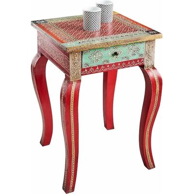 Home Affaire Rote Bunte Handgefertigte Beistelltisch - Beistelltisch Home Affaire Rote Bunte Handgefertigte Beistelltisch - Beistelltisch