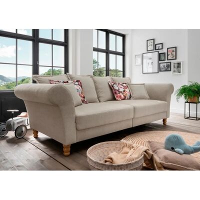 HOME AFFAIRE Tassilo Sofa - Chenille-Struktur, Hellgrün, 266cm HOME AFFAIRE Tassilo Sofa - Chenille-Struktur, Hellgrün, 266cm
