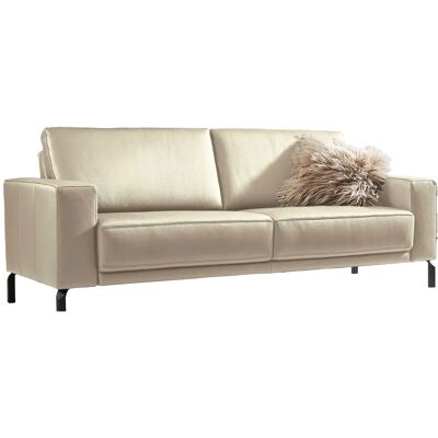 PLACES OF STYLE Apiro Beiges Leder 2-Sitzer Sofa - Sofa PLACES OF STYLE Apiro Beiges Leder 2-Sitzer Sofa - Sofa