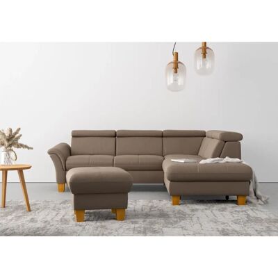 HOME AFFAIRE Lindgren L-Form Sofa - Microfaser Florence - Ottomane rechts - Schlafsofa HOME AFFAIRE Lindgren L-Form Sofa - Microfaser Florence - Ottomane rechts - Schlafsofa