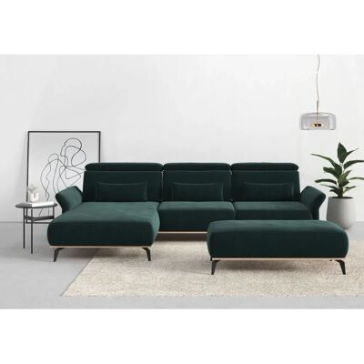 Places of Style Fjord L-Form Sofa - Dunkelgrün Places of Style Fjord L-Form Sofa - Dunkelgrün