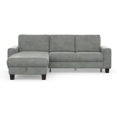 HOME AFFAIRE Summer L-Form Sofa - silber - mit Bettfunktion HOME AFFAIRE Summer L-Form Sofa - silber - mit Bettfunktion