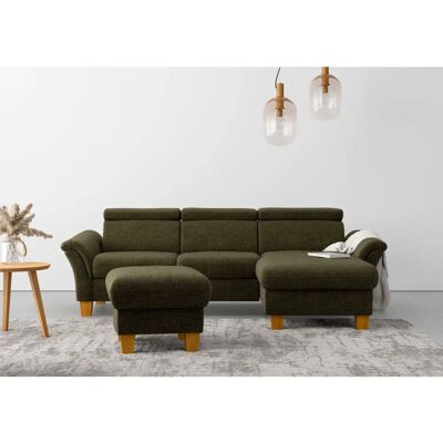 HOME AFFAIRE Lindgren L-Form Sofa - Recamiere rechts, Struktur, Holzfüße HOME AFFAIRE Lindgren L-Form Sofa - Recamiere rechts, Struktur, Holzfüße