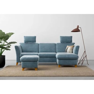 HOME AFFAIRE Trelleborg L-Form Sofa - Ecksofa, blau, Recamiere rechts - Sofa HOME AFFAIRE Trelleborg L-Form Sofa - Ecksofa, blau, Recamiere rechts - Sofa