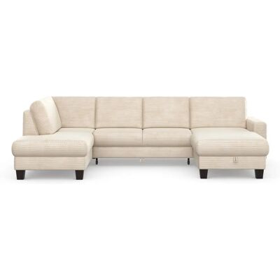 HOME AFFAIRE Sommer U-Form Sofa - Bezog in Beige Stoff HOME AFFAIRE Sommer U-Form Sofa - Bezog in Beige Stoff