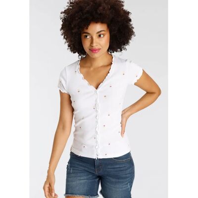 KANGAROOS Weiß Damen Kurzarm T-Shirt - Baumwolle KANGAROOS Weiß Damen Kurzarm T-Shirt - Baumwolle