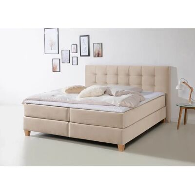 Home Affaire Moulay Beige Boxspringbett - Komplett mit Topper - 174x211cm Home Affaire Moulay Beige Boxspringbett - Komplett mit Topper - 174x211cm