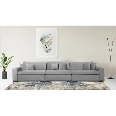 Guido Maria Kretschmer Skara Sofa - Samtoptik, Grau, 310cm Guido Maria Kretschmer Skara Sofa - Samtoptik, Grau, 310cm