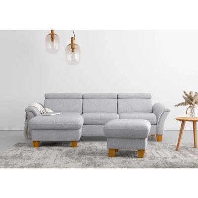 HOME AFFAIRE Lindgren L-Form Sofa - Recamiere links, silber HOME AFFAIRE Lindgren L-Form Sofa - Recamiere links, silber