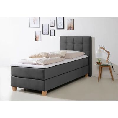Home Affaire Moulay Grau Boxspringbett - Komplett mit Topper & 3 Härtegraden Home Affaire Moulay Grau Boxspringbett - Komplett mit Topper & 3 Härtegraden